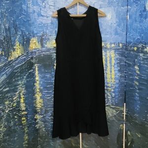 Talbots Size 14 Sleeveless Black Dress